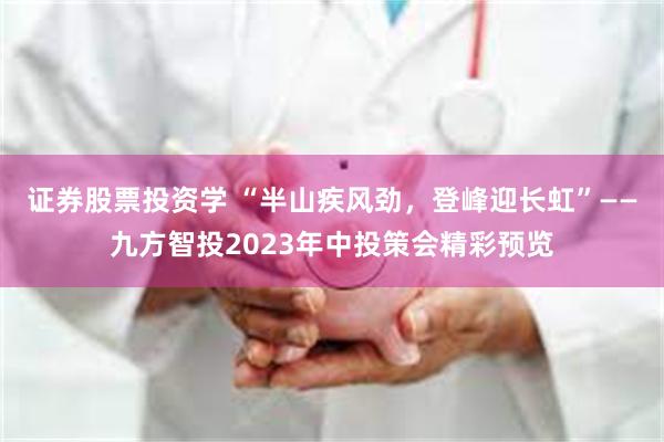 证券股票投资学 “半山疾风劲，登峰迎长虹”——九方智投2023年中投策会精彩预览