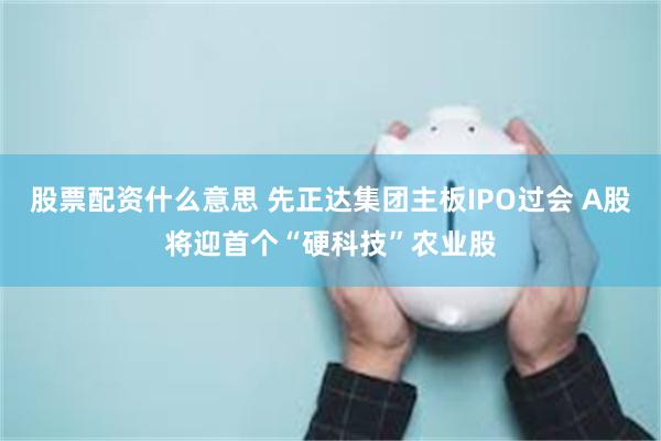 股票配资什么意思 先正达集团主板IPO过会 A股将迎首个“硬科技”农业股