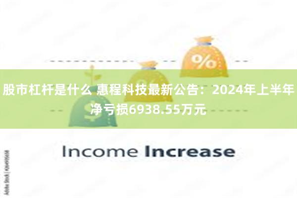 股市杠杆是什么 惠程科技最新公告：2024年上半年净亏损6938.55万元